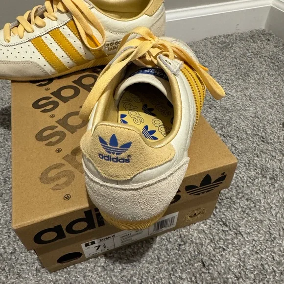 Adidas Women's Sneakers - Yellow and Cream - Picture 9 of 10